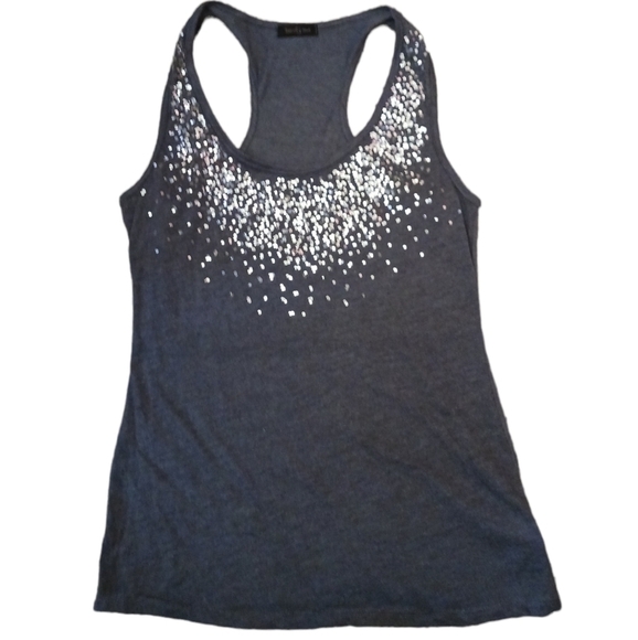 Twenty One Sequin Sparkle Grey Tank - Picture 3 of 5